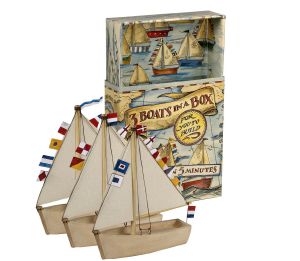 MS 015 Kit boite trois bateaux-Jouet éducatif Authentic Models.